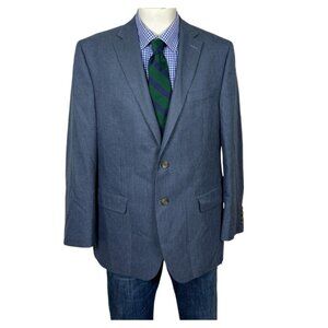 Chaps Sport Coat Jacket 2 Button Blue Wool Men's 42S Nice